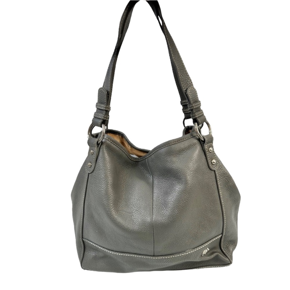 The Sak Grey Leather Shoulder Bag
